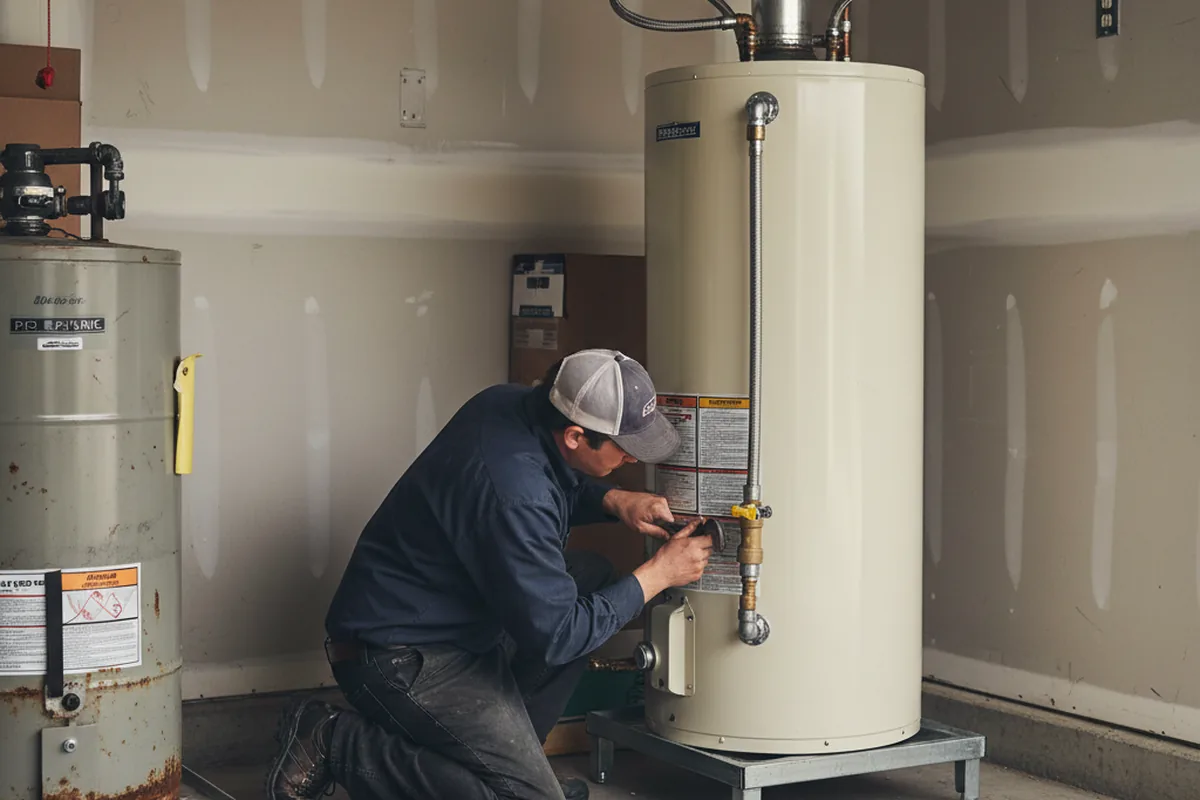Water heater and shutoff valve replacement in Rimforest